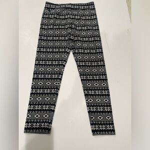 Polo by Ralph Lauren Black and White Patterned Leggings